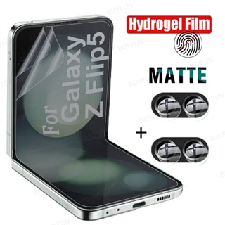 4in1 Matte Front Screen Hydrogel Protector For samsung galaxy z flip 5 flip5 5G Camera lens protective film