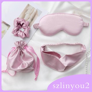 [szlinyou2] ถุงเก็บผ้าปิดตา ที่คาดผม ที่คาดผม นุ่ม น้ําหนักเบา สองชั้น เติมสีตา สําหรับการเดินทาง กลางคืน นอนหลับ ผู้หญิง ผู้ชาย