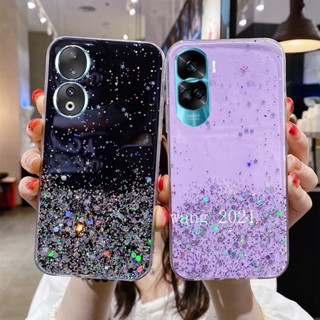 พร้อมส่ง ใหม่ เคสโทรศัพท์มือถือแบบนิ่ม ใส แต่งกลิตเตอร์ดาว สําหรับ Honor90 Honor 70 90 Lite 5G 2023 Honor 90 Lite