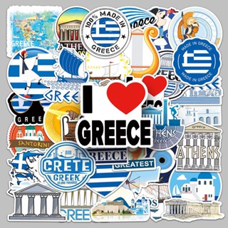 สติกเกอร์อีพ็อกซี่ ลายกราฟฟิติ Greece World สําหรับตกแต่งแล็ปท็อป โน๊ตบุ๊ค diy จํานวน 50 แผ่น