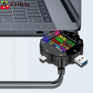 Cvmax เครื่องทดสอบแรงดันไฟฟ้าดิจิทัล บลูทูธ หน้าจอสี 18 in1 USB 3.0 โวลต์มิเตอร์ แอมมิเตอร์ มอนิเตอร์โทรศัพท์