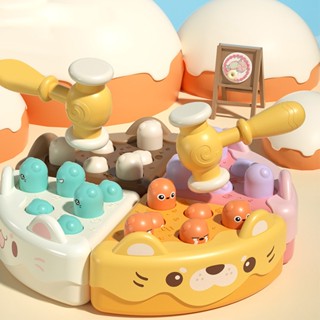 DreamCradle Kids Interactive Whack Toy Cake Shape Soft Hammer ของเล่นทุบน่ารักเพื่อการศึกษาสำหรับเด็กอายุ 1 ถึง 2 ปี