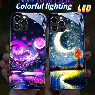 เคสโทรศัพท์มือถือกระจก ลายภาพวาดสีน้ํามัน MG Van Gogh สําหรับ Samsung S21ULTRA S21+ S22+ S22ULTRA S20+ A12 A72 A71 A52 A51 A32 A21S NOTE10+ NOTE20ultra S23 S23Ultra S23+ A14