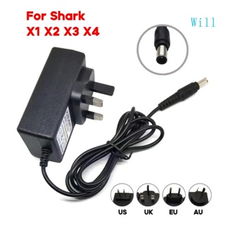 Will อะแดปเตอร์ชาร์จพาวเวอร์ซัพพลาย 24 8V 800mA AC สําหรับเครื่องดูดฝุ่น Shark X1 X2 X3 X4