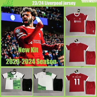 เสื้อกีฬาแขนสั้น ลายทีมชาติฟุตบอล Jersey M.SALAH L1VER-P00L 2023 24 สําหรับเด็ก และผู้ใหญ่