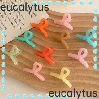 Eucalytus1 กิ๊บติดผมพลาสติกเจลลี่น่ารัก ขนาดเล็ก สําหรับเด็ก 10 ชิ้น