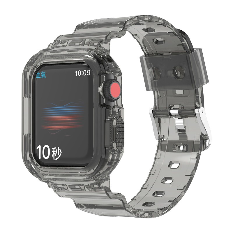 สายนาฬิกาข้อมือซิลิโคน TPU แบบใส สําหรับ IWatch 4567 Generation 40 41 มม. 44 45 มม.