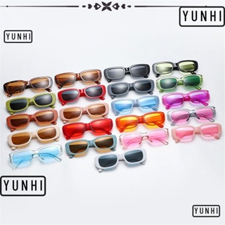 Yunhi Y2K แว่นตากันแดด 90s UV400 ป้องกันรังสียูวี สไตล์เรโทร สําหรับผู้หญิง ผู้ชาย