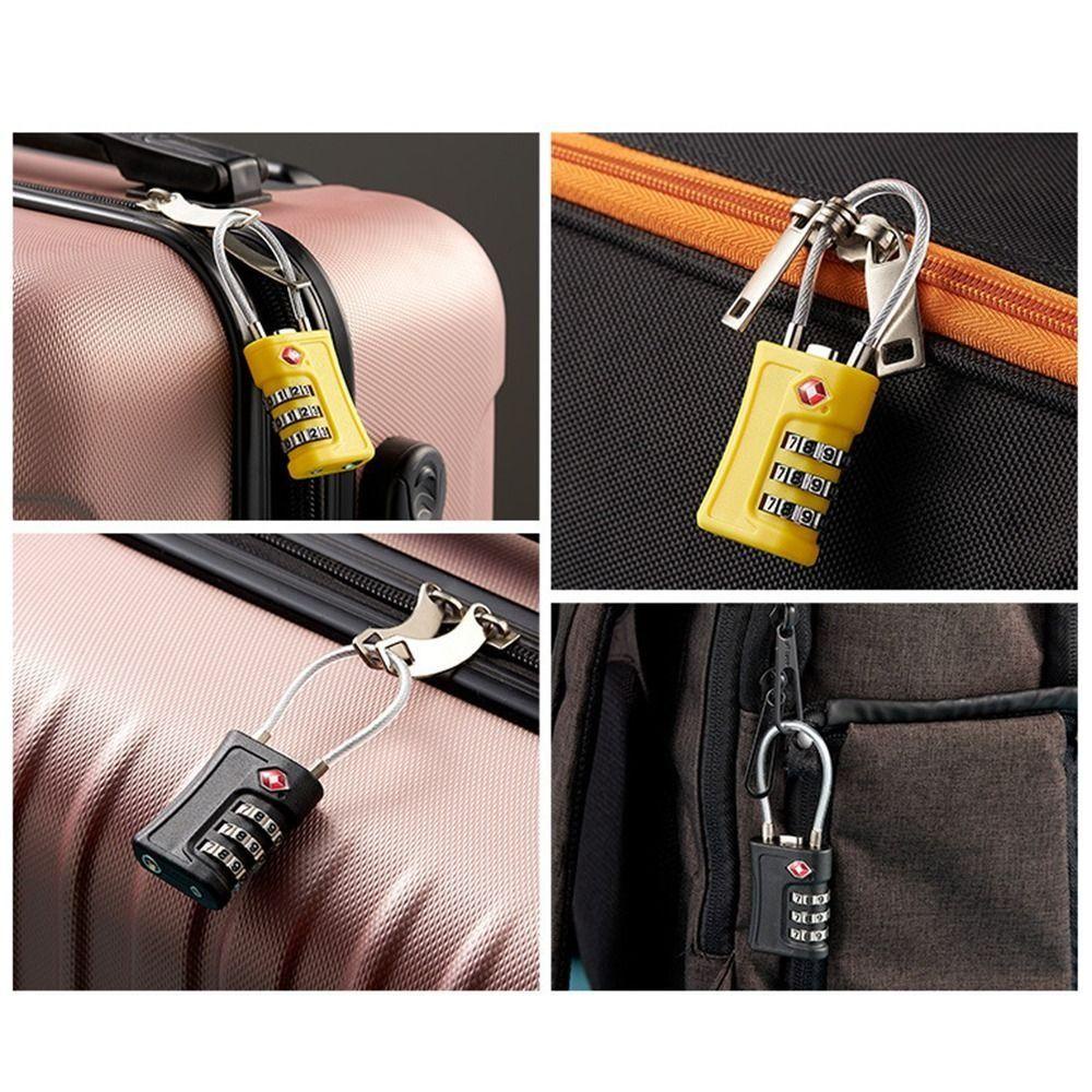 Backstage Customs รหัสผ่านล็อค, TSA Anti-theft 3 หลักรหัสล็อค, ทนทานเครื่องมือรักษาความปลอดภัยกุญแจเชือกลวดกระเป๋าเดินทางรหัสล็อคกระเป๋าเดินทาง