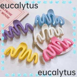 Eucalytus1 กิ๊บติดผมพลาสติก รูปกรงเล็บปลาฉลาม ทรงไม่สมมาตร แฟชั่นฤดูร้อน