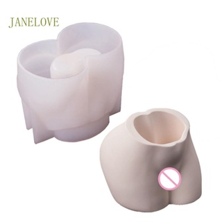 Jlove แม่พิมพ์ซิลิโคนเรซิ่น รูปก้น 3D สําหรับทําแจกัน ปากกา DIY