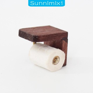 [Sunnimix1] กระดาษทิชชู่ และขาตั้ง สเกล 1:12 อุปกรณ์เสริม สําหรับตกแต่งบ้านตุ๊กตา