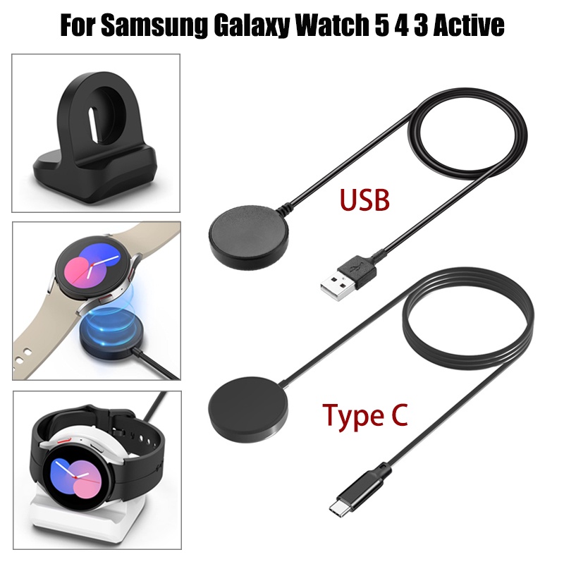 สายชาร์จ Type C USB สําหรับ Samsung Galaxy Watch 3 4 5 pro 6 7 Active 2