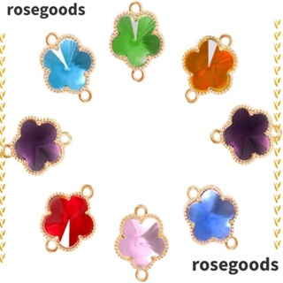 Rosegoods1 จี้ดอกไม้คริสตัลอัลลอย แฮนด์เมด คละสี สําหรับคนรักงานฝีมือ