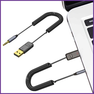 Bt ชุดอะแดปเตอร์แจ็คไร้สาย Aux USB พร้อมไมโครโฟนในตัว แฮนด์ฟรี สําหรับลําโพงรถยนต์ lofuth