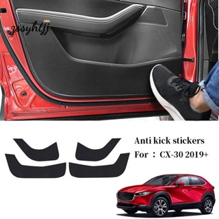 แผ่นคาร์บอนไฟเบอร์ ป้องกันขอบประตูรถยนต์ สําหรับ Mazda CX-30 2019 2020