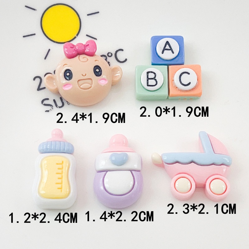 [2 #] Jibbitz Crocs ขวดน้ําเรซิ่น แวววาว พร้อมบักเกิล อุปกรณ์เสริม สําหรับรถเข็นเด็ก diy QP