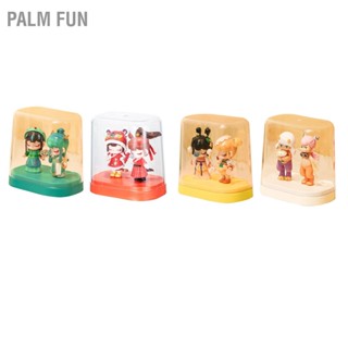 Palm Fun รูปแสดงกรณีพลาสติกใสวางซ้อนกันได้ชัดเจนของสะสมกล่องสำหรับเก็บของเล่นตุ๊กตามินิ