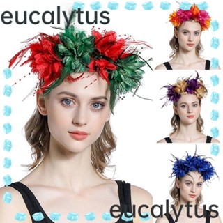 Eucalytus1 ที่คาดผม รูปดอกไม้ มงกุฎ พร็อพถ่ายรูป สําหรับงานแต่งงาน ปาร์ตี้ เจ้าสาว