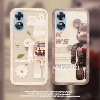 พร้อมส่ง ใหม่ เคสโทรศัพท์มือถือนิ่ม แบบใส ปิดด้านหลัง ลายการ์ตูนหมีน่ารัก สําหรับ OPPO A38 4G 2023 A38 4G