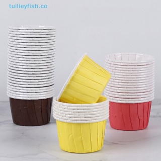 Tuilieyfish กระดาษห่อคัพเค้ก มัฟฟิน กันไขมัน 50 ชิ้น