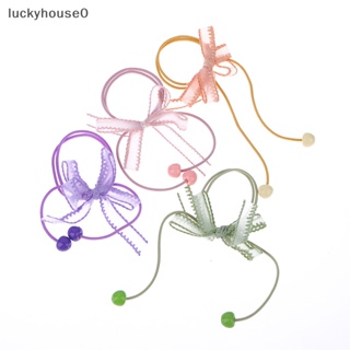 Luckyhouse0^^ ยางรัดผม แบบยืดหยุ่น ลายการ์ตูนน่ารัก สําหรับเด็กผู้หญิง 1 ชิ้น