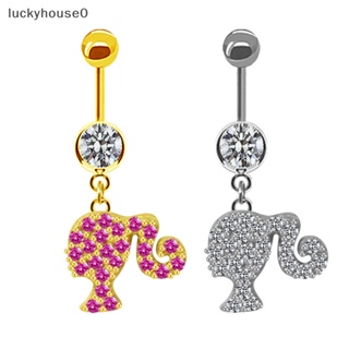 Luckyhouse0^^ เครื่องประดับ สร้อยคอ ต่างหู แหวน สเตนเลส สําหรับตุ๊กตาบาร์บี้