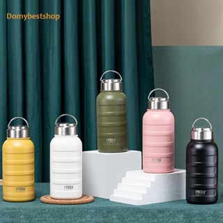 [Domybestshop.th] ขวดน้ําสเตนเลส เก็บความร้อน 750 1000 มล. พร้อมที่จับ แบบพกพา สําหรับเดินทาง เดินป่า ปั่นจักรยาน วิ่ง