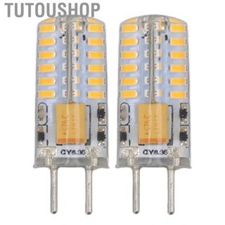 Tutoushop 2 Pcs Light Bulb 12V 3W Warm Lighting Aluminum Silicone Energy Saving