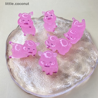 [little.coconut] กาวเรซิ่น รูปลูกหมูจําลอง เรืองแสง แฮนด์เมด DIY สําหรับทําเครื่องประดับผม