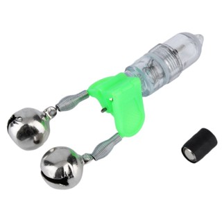 LED Light Universal Night Twin Bells Tip Clip On Fishing Rod Bite Alarm