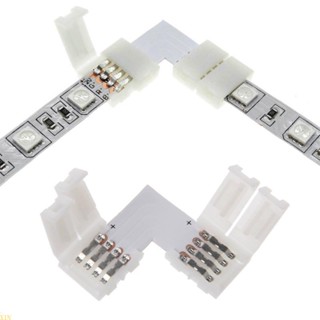 Xin ตัวเชื่อมต่อไฟ LED 4 Pin มุมขวา 10 มม. 5050 RGB LED