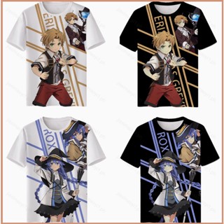 เสื้อยืดแขนสั้น พิมพ์ลาย 23 Mushoku Tensei Jobless Reincarnation Roxy Migurdia Rudeus 3 มิติ แฟชั่นสําหรับผู้ชาย และผู้หญิง