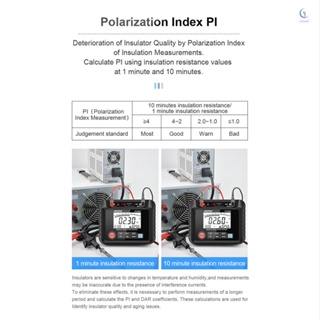 เครื่องวัดความต้านทานดิจิทัล โพลาไรซ์ DAR หน้าจอ LCD พร้อมไฟแบ็คไลท์