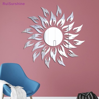 Ruisurshine ใหม่ สติกเกอร์กระจกอะคริลิค รูปดวงอาทิตย์ 3D ลอกออกได้ สําหรับติดตกแต่งผนังบ้าน