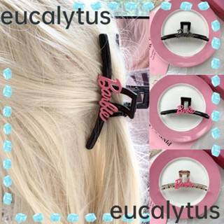 Eucalytus1 กิ๊บติดผมอะคริลิค ลายตัวอักษร Barbie Kawaii สําหรับเด็กผู้หญิง