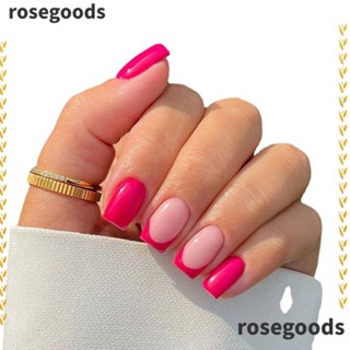 Rosegoods1 เล็บปลอม แบบกด DIY สีแดงเชอร์รี่