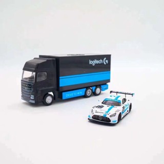 โมเดลรถยนต์ 1: 64 TW Tarmac Works Mercedes-Benz AMG GT3 Logitech Joint Container