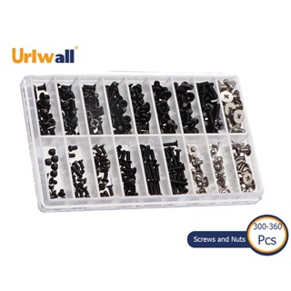 Urlwall ชุดสกรูหัวแบน 300 ชิ้น 360 ชิ้น สําหรับซ่อมแซมแล็ปท็อป โน้ตบุ๊ก M2 M2.5 M3