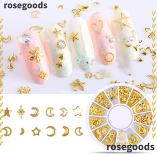 Rosegoods1 เลื่อมแวววาว คละแบบ สําหรับตกแต่งเล็บ 4 ชุด