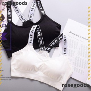 Rosegoods1 ผู้หญิง สปอร์ตบรา ออกกําลังกาย โยคะ ยิม เสื้อกล้าม