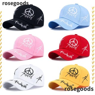 Rosegoods1 หมวกเบสบอล ลายดาวห้าแฉก สามารถปรับได้ แฟชั่นฤดูใบไม้ผลิ และฤดูร้อน สําหรับผู้ชาย และผู้หญิง