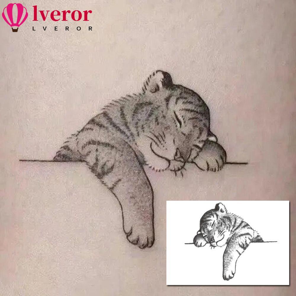 Lveror สติกเกอร์รอยสัก ลายปลาวาฬ ดวงจันทร์|ตัวผู้และตัวเมีย