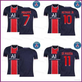 เสื้อกีฬาแขนสั้น ลายทีมชาติฟุตบอล Paris Saint-Germain Mbappe Neymar Di Maria NP2 2020-2021