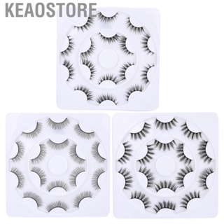 Keaostore 8 Pairs Three-Dimensional  Long Thick Curly Lashes Eye Make