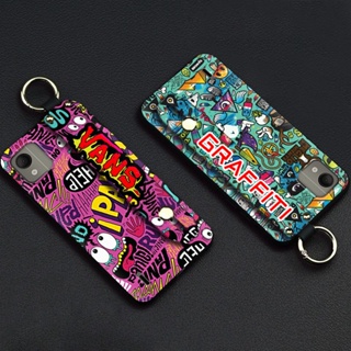 ring Fashion Design Phone Case For Nokia C110 4G Soft case Wristband Waterproof Lanyard personality Graffiti Anti-knock