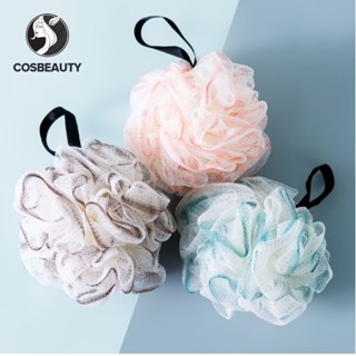 COSBEAUTY ลูกบอลอาบน้ำสีสำหรับผู้ชายดอกไม้อาบน้ำขนาดใหญ่ที่ไม่กระจายตัวสำหรับผู้ชายอาบน้ำนุ่มพิเศษและไม่ทำร้ายผิวอาบน้ำฟองดอกไม้อาบน้ำ