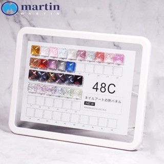Martin แท่นวางเล็บปลอม อะคริลิค ทรงสี่เหลี่ยม สําหรับโชว์สีเล็บเจล UV DIY