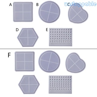 Un* แม่พิมพ์ซิลิโคน ทรงสี่เหลี่ยมผืนผ้า สําหรับทําถาดรองแก้ว ถ้วย งานฝีมือ ตกแต่งบ้าน