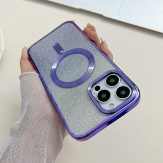 เคสไอโฟน11 เคส iPhone 14 เคสโทรศัพท์มือถืออะคริลิคใส แบบแข็ง แม่เหล็ก กันกระแทก สำหรับ เคส Apple iPhone 14 Pro Max 12 Pro Max 13 11 14 Plus